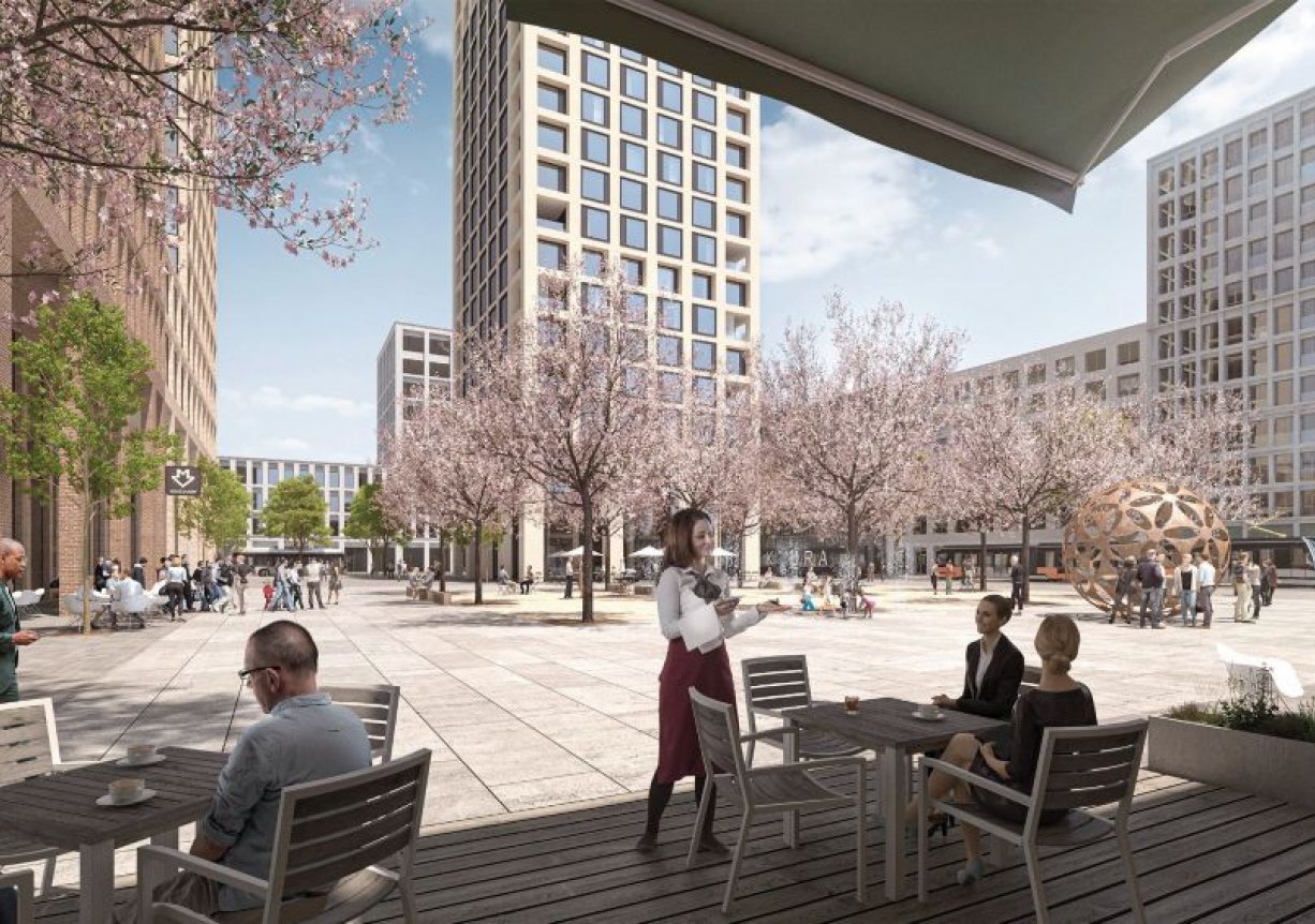 Nové náměstí u Nových dvorů podle projektu Unit Architekti