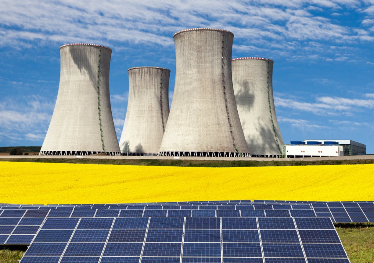 Solární pole u elektrárny Dukovany