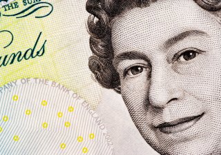 Portrét zesnulé královny Alžběty II. na bankovce