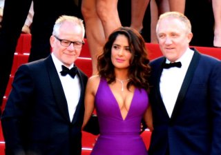 Salma Hayek s manželem Francoisem-Henri Pinaultem (vpravo)