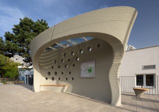 Autobusová zastávka v Bratislavě vznikla pomocí 3D tisku