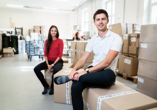 Petr Procházka a Michaela Steinhauser, spoluzakladatelé startupu Skinners