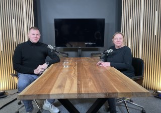 Natáčení podcastu s Jakubem Vaisem.