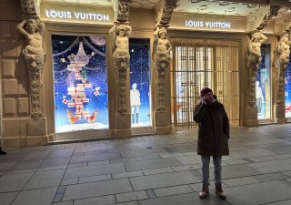 Výloha obchodu Louis Vuitton ve Vídni