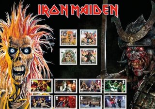 Britská pošta poctila heavymetalovou kapelu Iron Maiden emisí známek