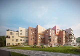 Projekt Krumlovský Vltavín nabídne ve třech etapách výstavby celkem 62 apartmánů a 131 bytů.