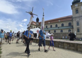 Poutníci na Velehradě.