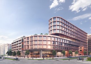 Vizualizace administrativní budovy Orion od Passerinvest