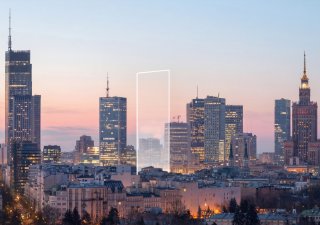 místo stavby Roma Tower ve Varšavě