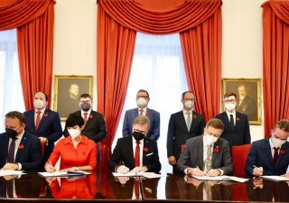 Podpis dohody o vládní koalici