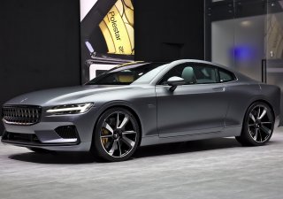 Polestar 1 model na autosalonu v Ženevě v roce 2018.