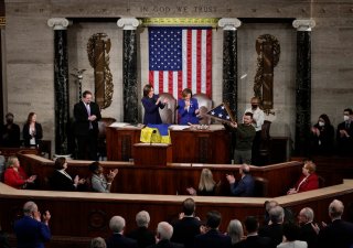 Ukrajinský prezident Volodymyr Zelenskyj v americkém Kongresu 21. prosince 2022.