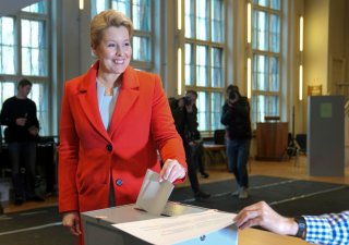 starostka Berlína Franziska Giffeyová při nedělních volbách