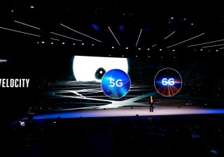Cher Wang, Chairperson, co-founder, and CEO of HTC, talking about the transition from 5G to 6G during a keynote about cooperation on the second day of the Mobile World Congress 2023 on February 28, 2023, in Barcelona, Spain.