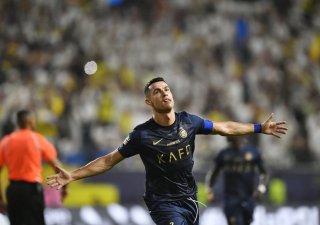 Portugalská fotbalová hvězda v dresu saúdskoarabského klubu An-Nassr FC.