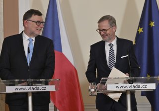 Premiér ČR Petr Fiala (ODS) a ministr financí Zbyněk Stanjura