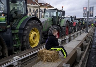 Protest zemědělců v Praze