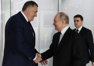 Prezident bosenské Republiky srbské (RS) Milorad Dodik a ruský prezident Vladimir Putin