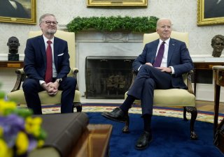 Český premiér Petr Fiala a americký prezident Joe Biden
