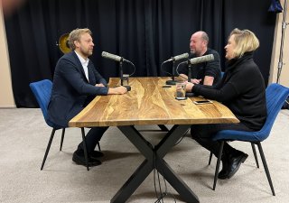 Natáčení podcastu s šéfem komerčním výstavby Penta Real Estate Pavlem Streblovem.