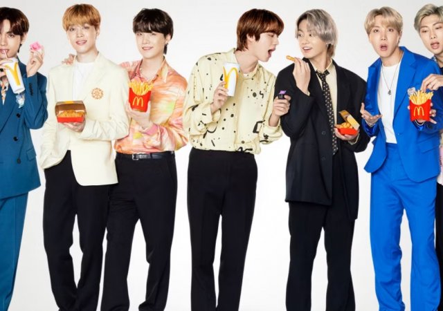 Korejská k-pop kapela BTS v roce 2021