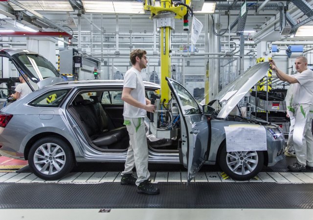 Výrobní linka Škody Auto v Kvasinách