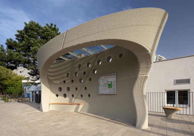 Autobusová zastávka v Bratislavě vznikla pomocí 3D tisku