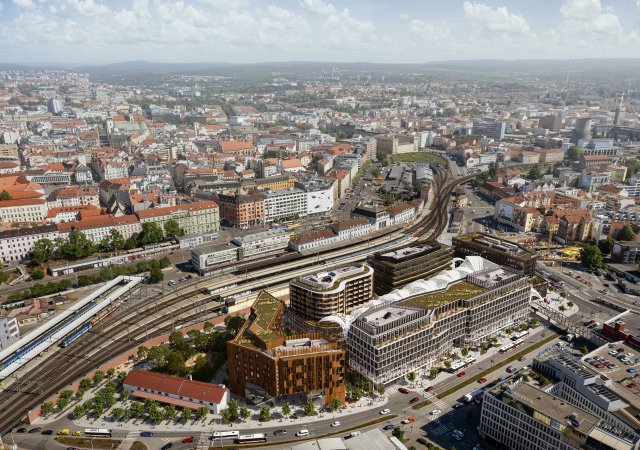 Projekt Dornych v centru Brna - vizualizace.