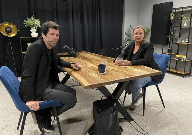 Natáčení podcastu s architektem Markem Tichým