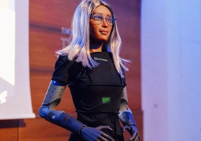 Nová generální ředitelka – robot s umělou inteligencí.