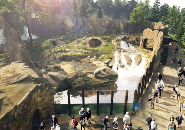 Nový pavilon pro lední medvědy v ZOO Praha