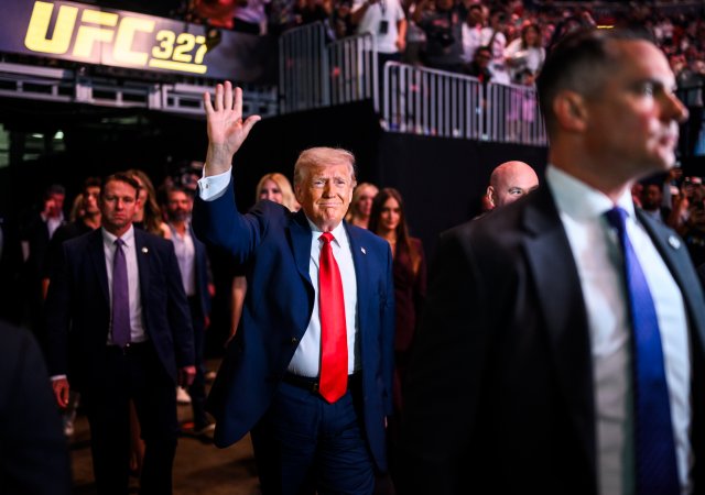 Trump na zápasu UFC