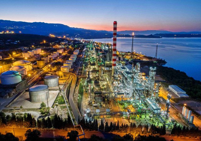 Rafinerie ropy v chorvatské Rijece