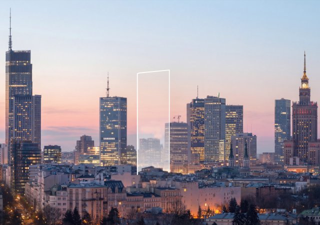 místo stavby Roma Tower ve Varšavě