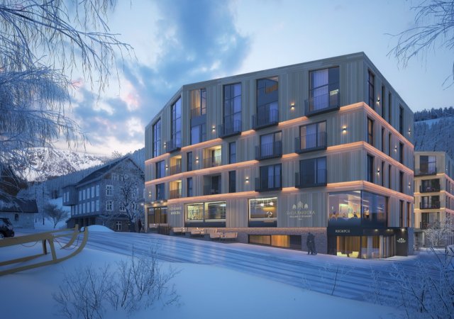V Peci pod Sněžkou začíná stavba apartmánového komplexu s wellness Sv. Barbora