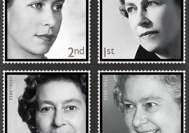 Nová série známek vydaných Royal Mail na památku zesnulé královny Alžběty II.