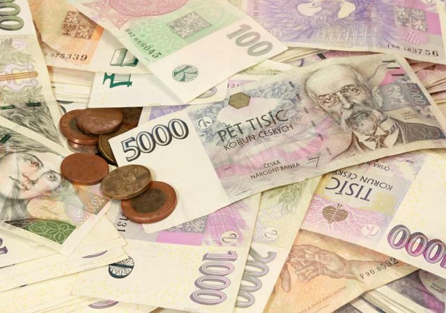 české koruny, ilustrační foto