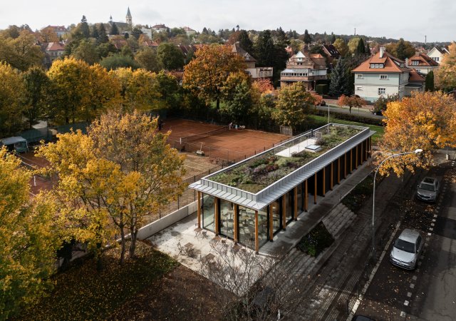 Nová klubovna tenisového klubu Ořechovka