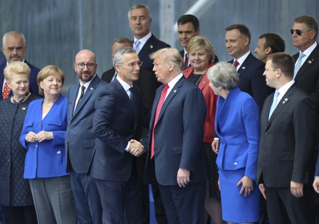 Donald Trump v Bruselu