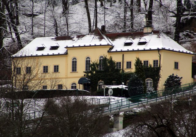 restaurant Nebozízek v zimím hávu, foto z roku 2019