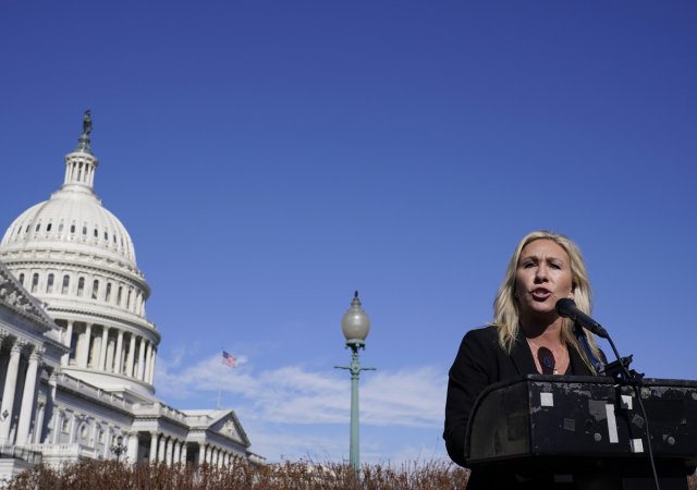 Republikánská politička Marjorie Taylorová Greeneová