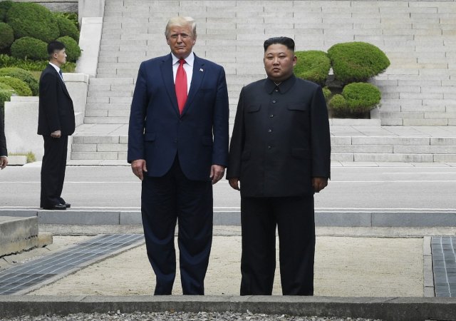 Americký prezident Donald Trump a severokorejský diktátor Kim Čong-un