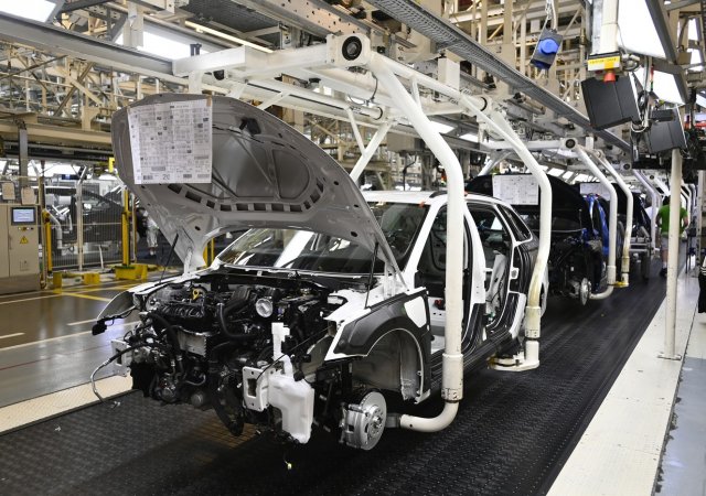 Výroba vozů v továrně Škoda Auto