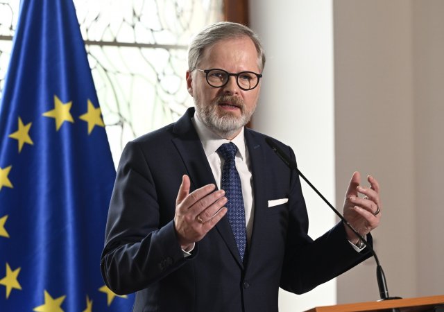 Premiér Petr Fiala (ODS) přibližuje další kroky vlády po rezignaci ministra spravedlnosti Pavla Blažka