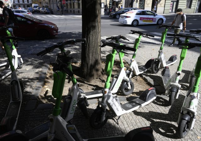 Elektrické koloběžky společnosti Lime