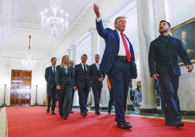 Evropští lídři na návštěvě Bílého domu