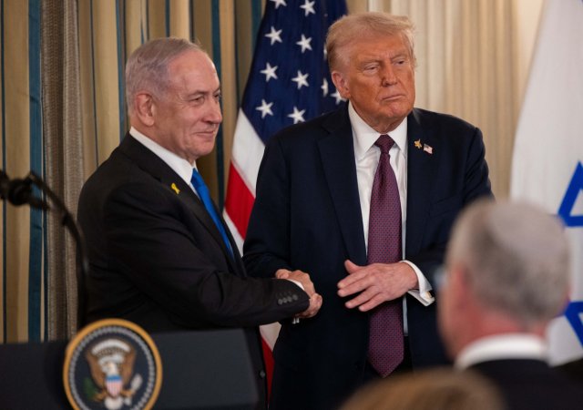 Benjamin Netanjahu a Donald Trump