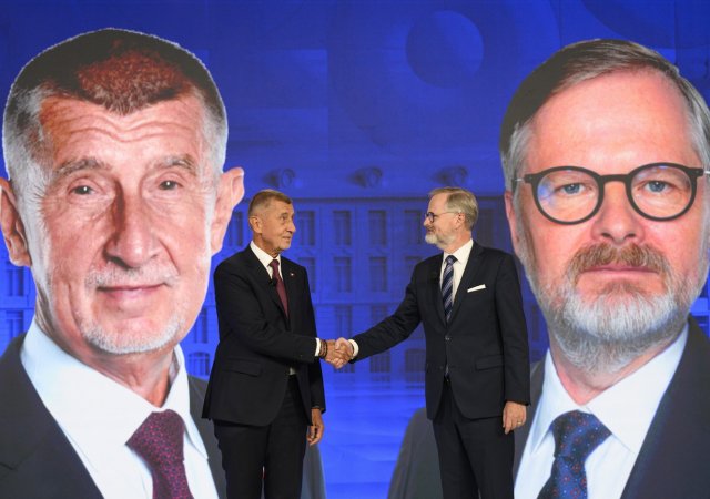 Andrej Babiš a Petr Fiala