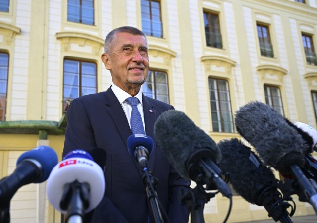 Andrej Babiš (ANO) po schůzce s prezidentem Petrem Pavlem