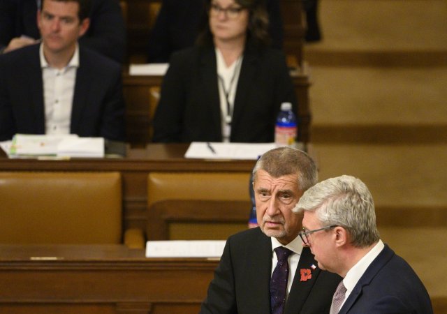 Předseda ANO a pravděpodobný budoucí premiér Andrej Babiš, místopředseda hnutí ANO Karel Havlíček